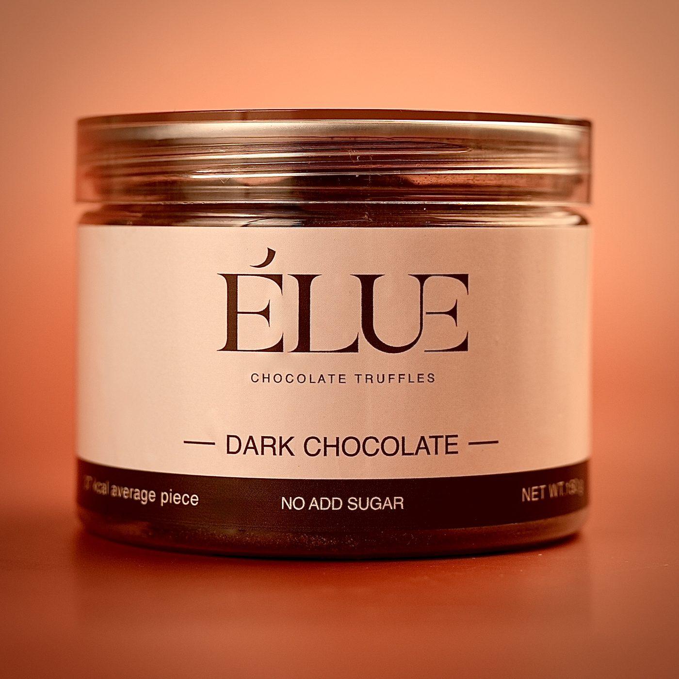 ÉLUE Dark Chocolate truffles jar