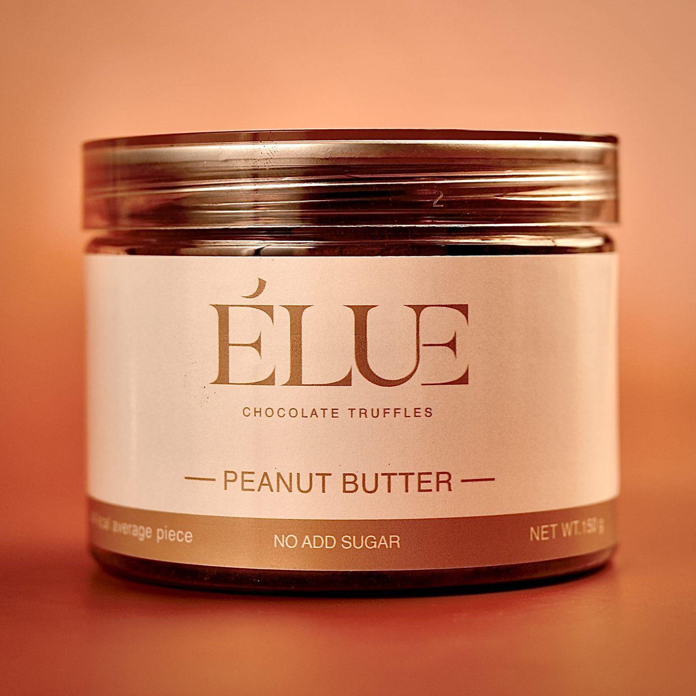 ÉLUE Peanut Butter truffles jar